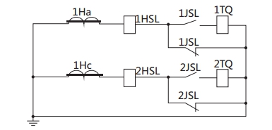 JSL-13繼電器構(gòu)成的去分流操作機(jī)構(gòu)的保護(hù)原理圖